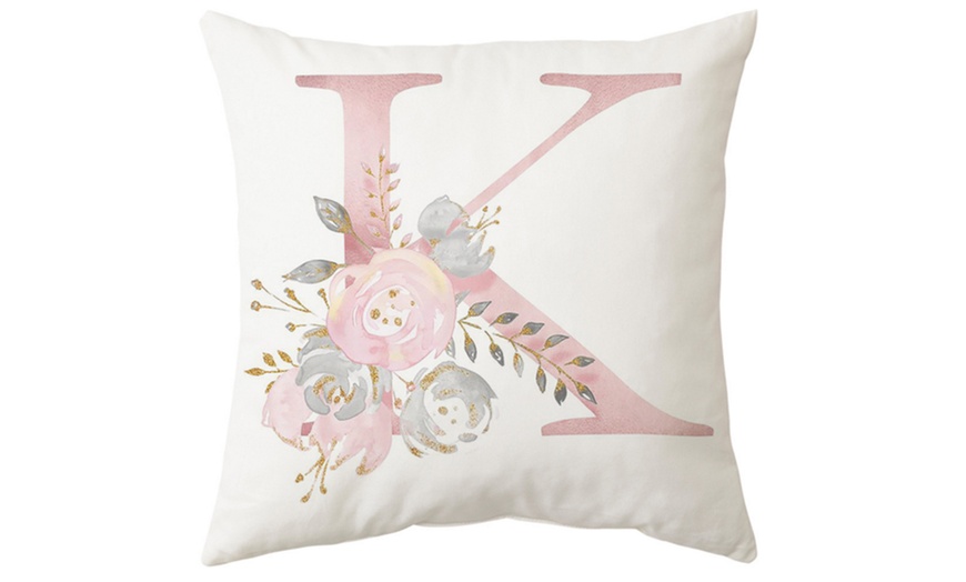 Image 16: Pink Letter Pillow Cushion Cover