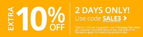 Extra 10% Off Getaways