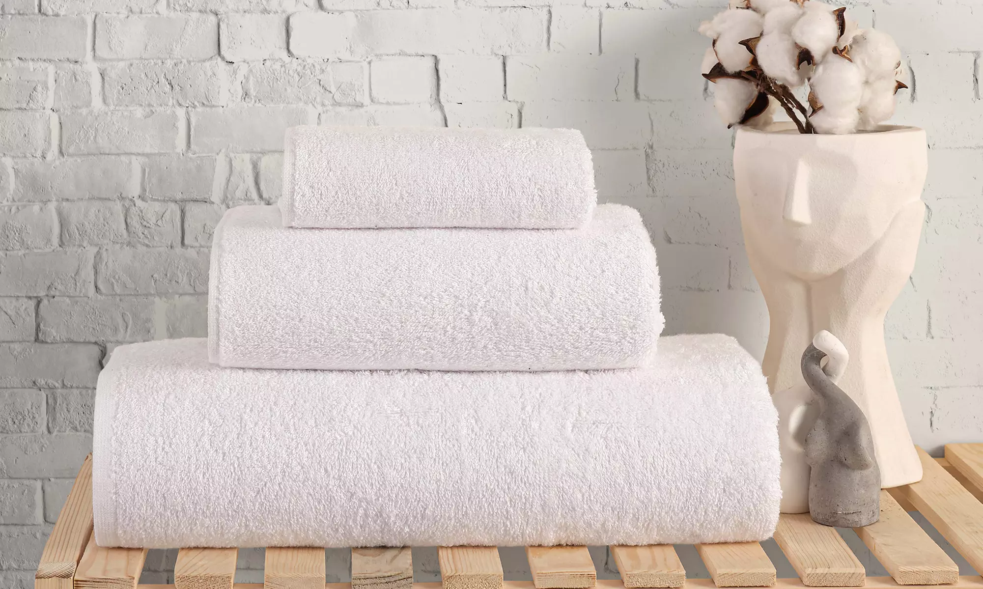 3er-Set Bambus-Handtücher