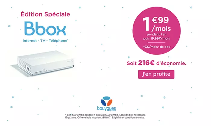 Bbox Standard "La Bbox" à 1,99 €* par mois pendant 1 an, puis 19,99 €* par mois - Primary Image