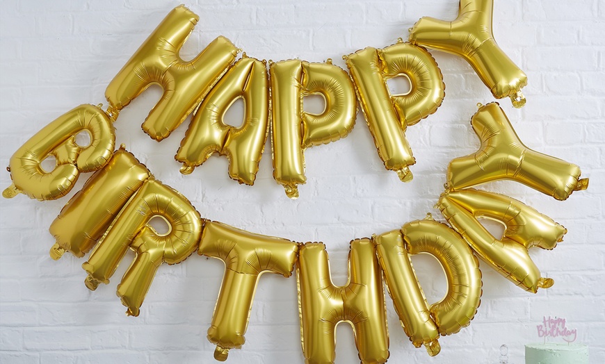 Image 1: One, Two or Four Sets of Happy Birthday Balloons