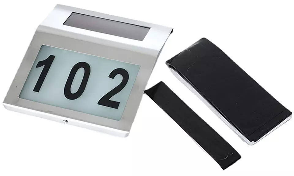 Solar-Powered Led House Door Number