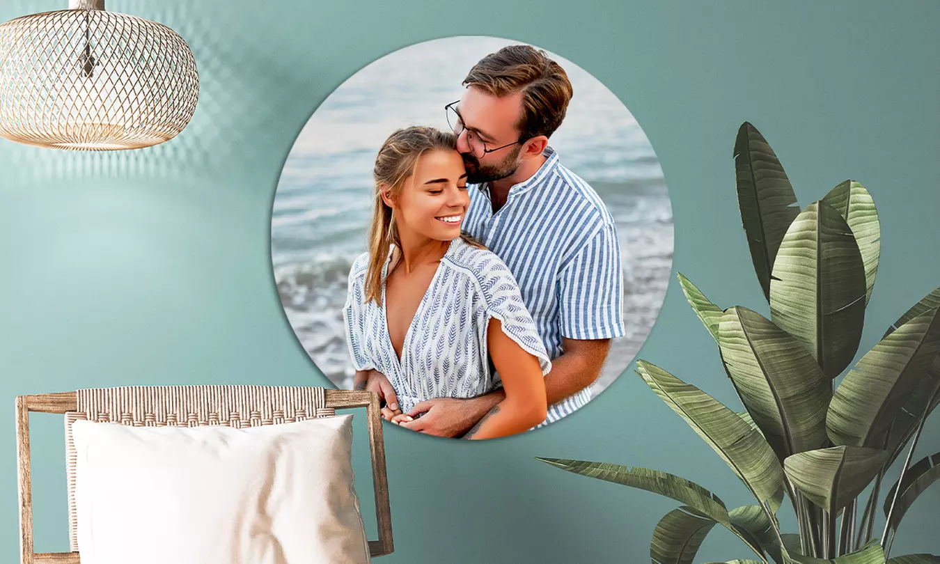 Jouw foto op een wandcirkel