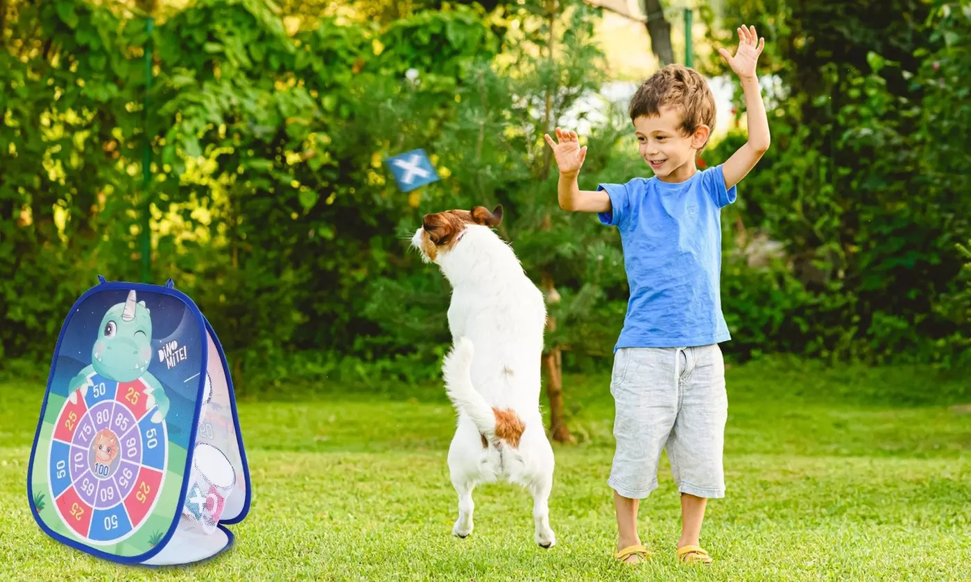 iMounTEK 5-in-1 Multi-Game Set: Bean Bag Toss, Ring Toss Tic-Tac-Toe and Darts