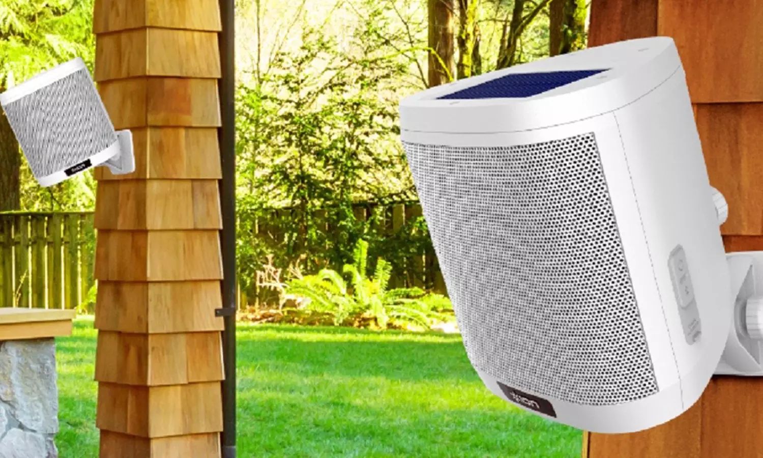 ION Audio Keystone Solar Wireless Outdoor Speaker Pair - Primary Image