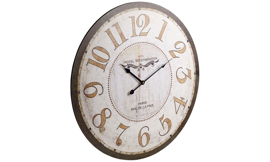 Image 3: Large Shabby Chic Wall Clock