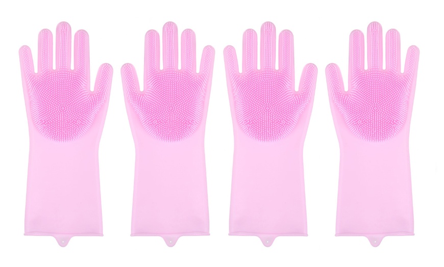 Image 13: One or Two Pairs of Silicone Cleaning Gloves