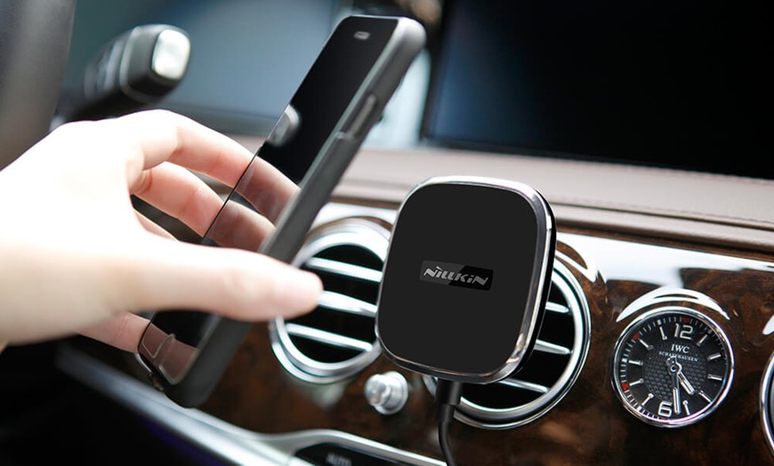 Image 1: Car Magnetic QI Wireless Charger