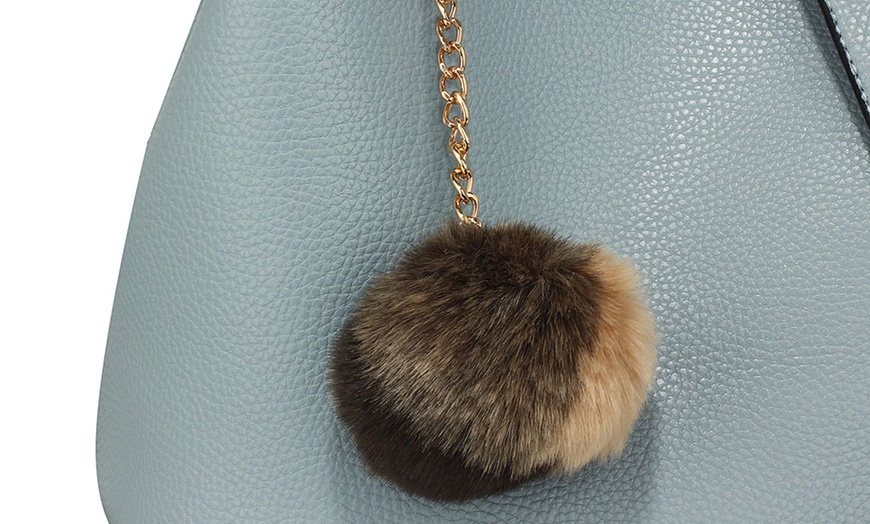 Image 13: Hobo Bag with Faux Fur Charm