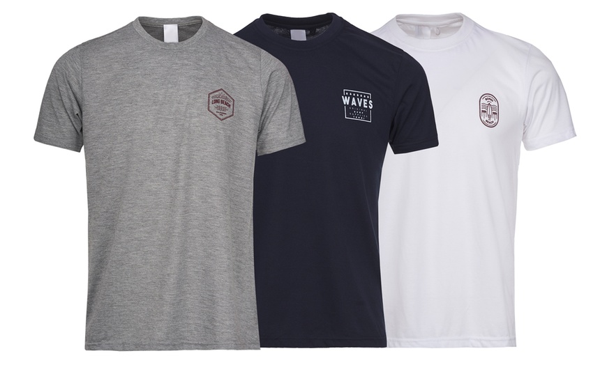 Image 1: Three-Pack of Men's T-Shirts