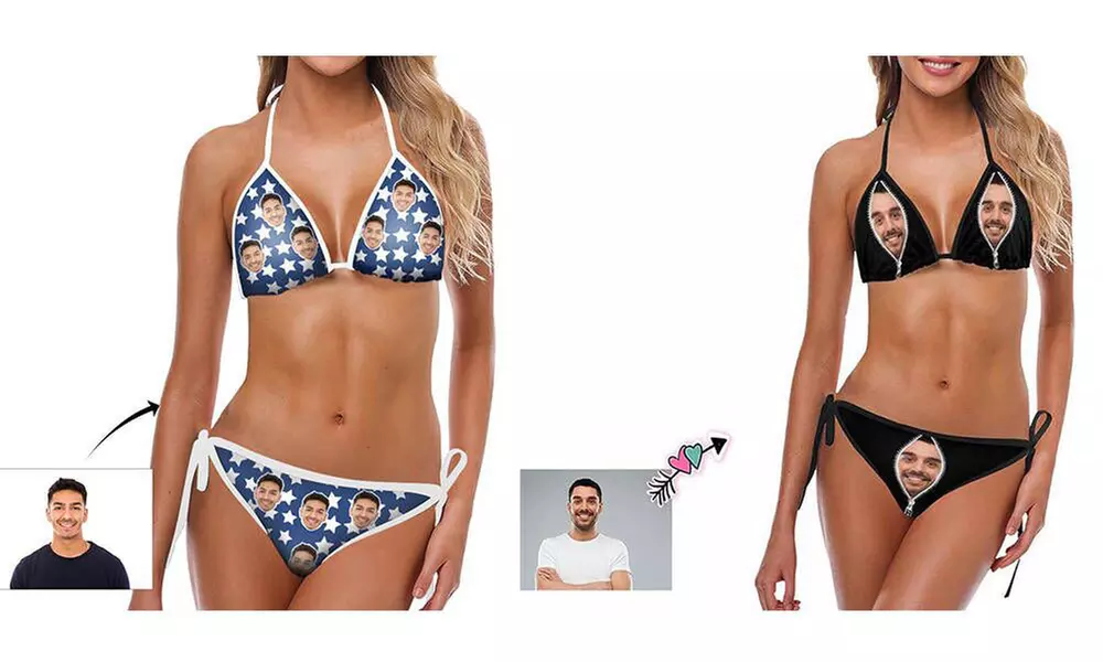 Bikini mit Foto-Symbolen