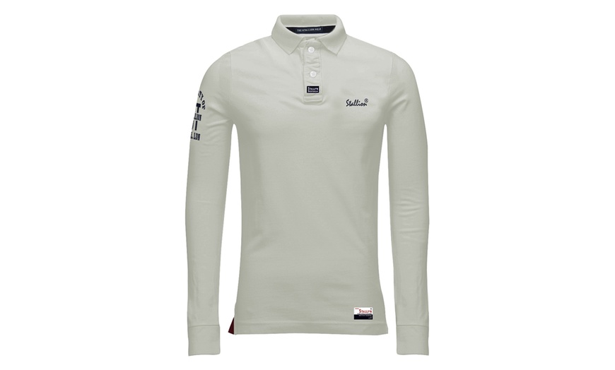 Image 7: Stallion Long Sleeve Polo Shirt