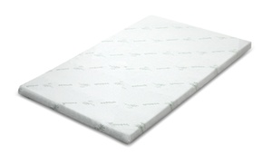 Cool Gel Memory Foam Mattress Topper with Bamboo Cover