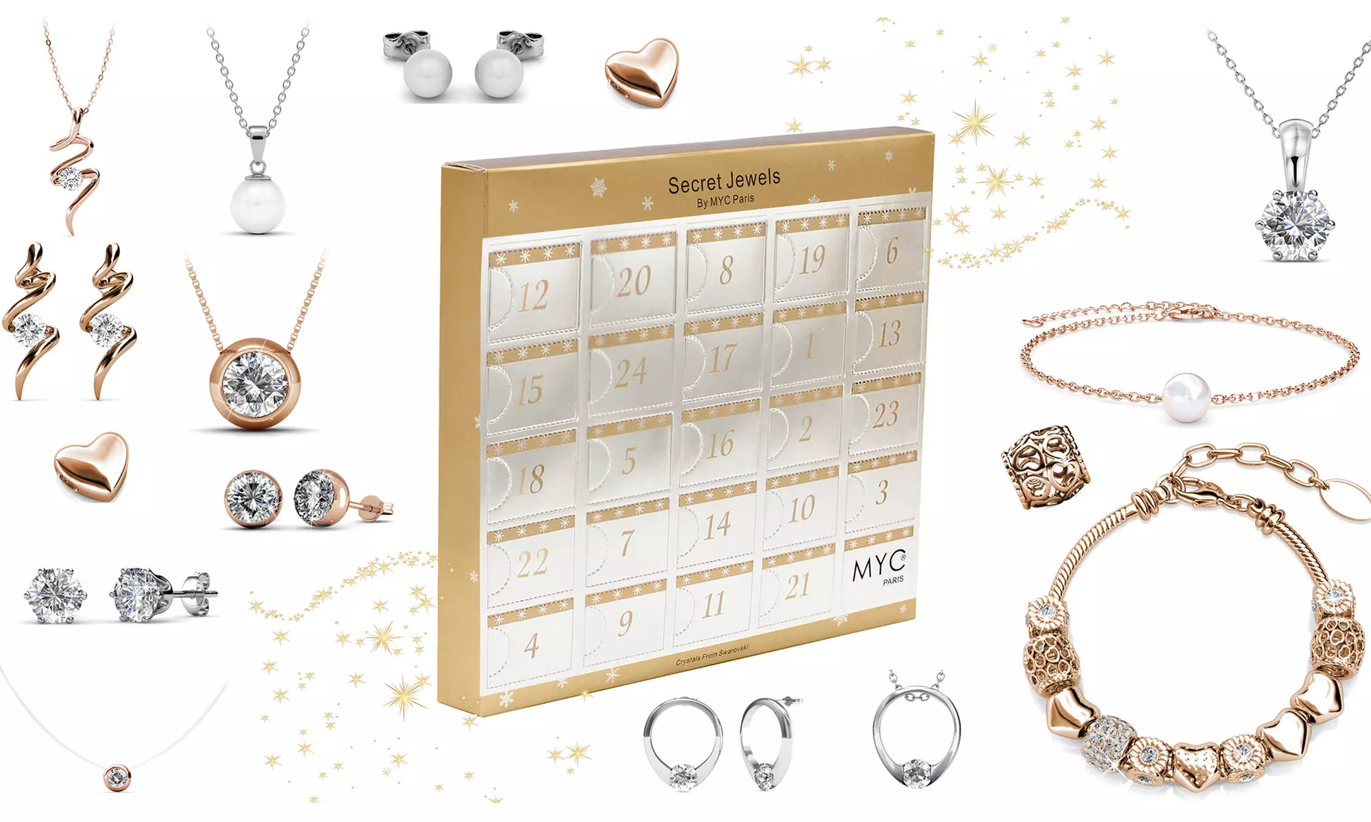 1 of 2 adventskalenders met sieraden