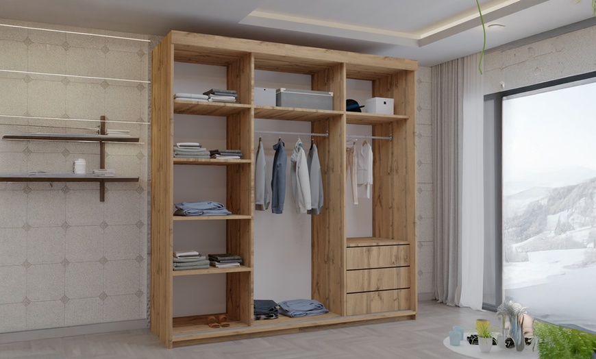 Image 4: Riga Sliding Mirror Door Wardrobe
