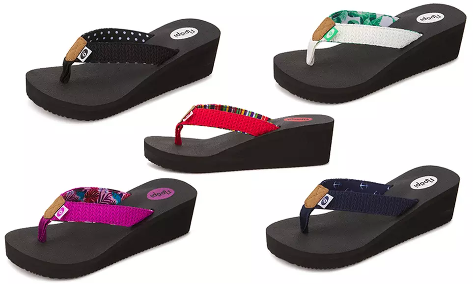 Floopi Women's Thong Flip Flop Wedge Sandals - Primary Image