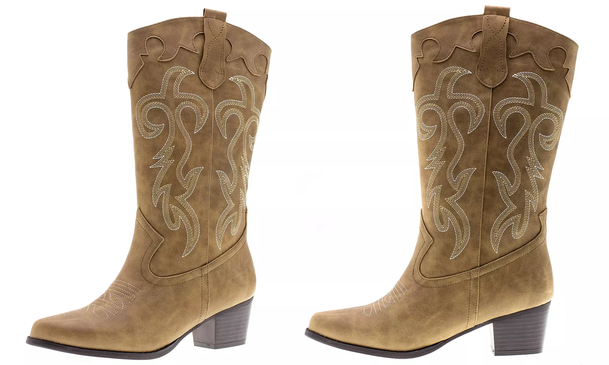 Canyon Trails Women's Classic Pointed Toe Embroidered Western Rodeo Cowboy Boots - Second Medium