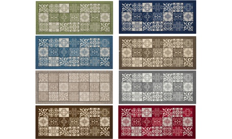 Passatoia antiscivolo Made in Italy con decorazione disponibile in varie fantasie e colori