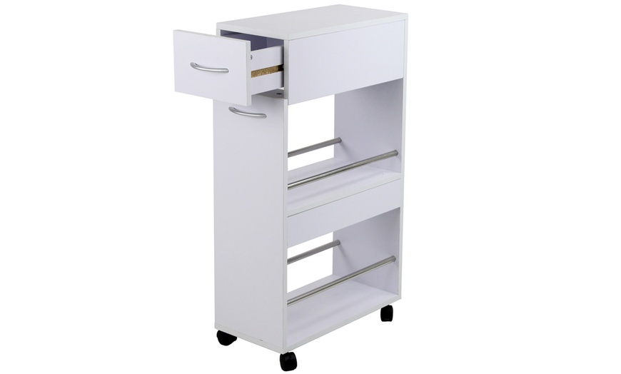 Image 2: Bathroom Storage Cart Trolley