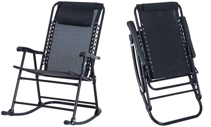 Image 2: Outsunny Rocker Bistro Set