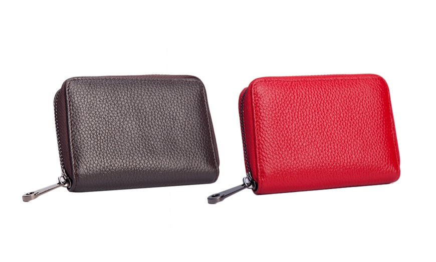 Image 9: Leather RFID 20-Card Organiser
