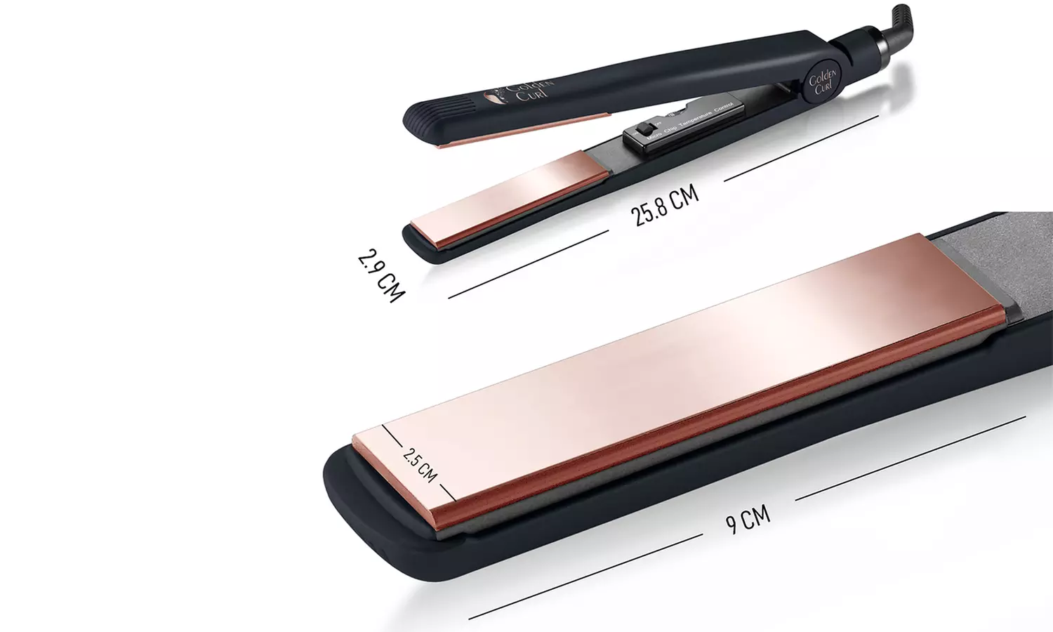 Golden Curl Haarglätter in Roségold, inkl. Versand - Second Medium