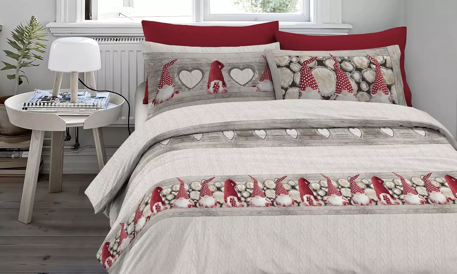 Juego de funda nórdica de franela 100 % algodón con fundas de almohada