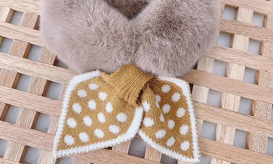 Image 6: Girls Cute Winter Soft Plush Scarf