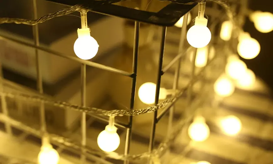 Image 4: LED Frosted Globe String Lights