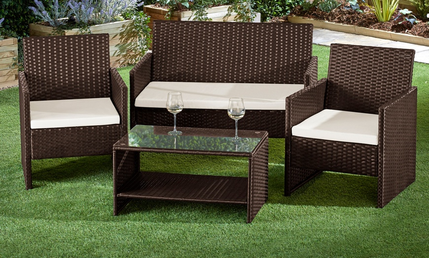 Image 4: Rattan Garden Lounge Set