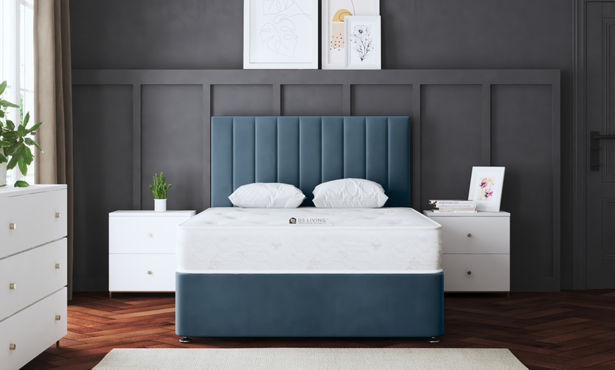 Image 19: Amelia Panel Divan Bed with Two Drawers with an Optional Mattress