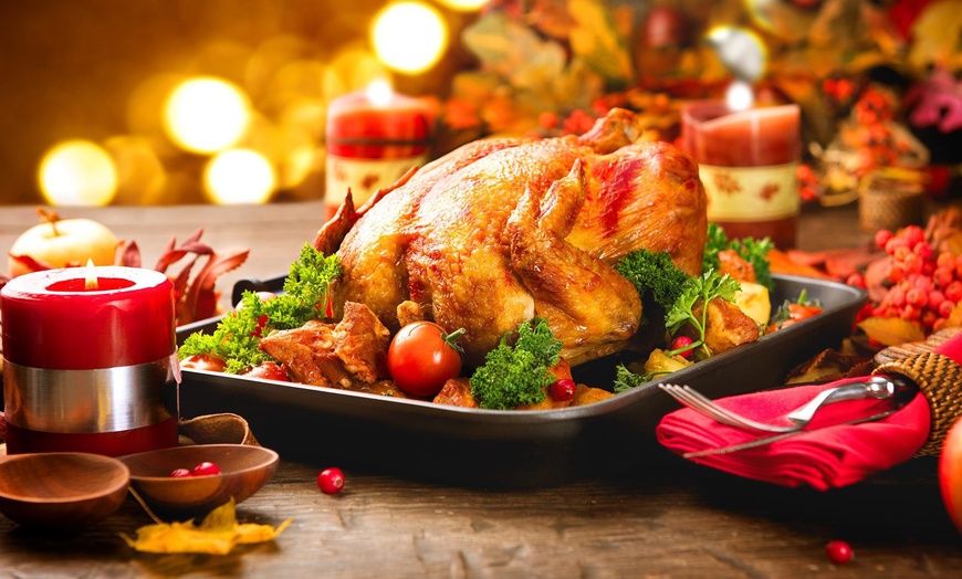 Image 1: Enjoy Full 6 KG Turkey Takeaway with Stuffing, Sides & Cranberry Sauce