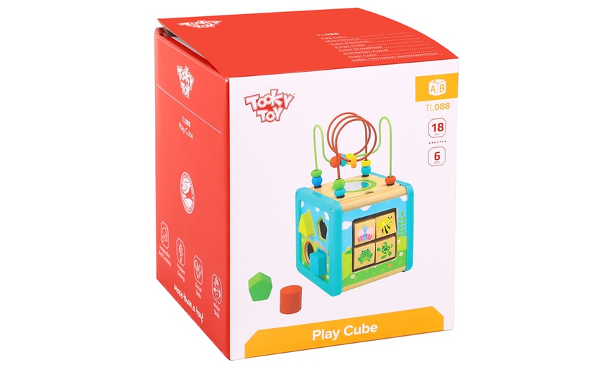 Image 4: Five-in-One Activity Wooden Cube