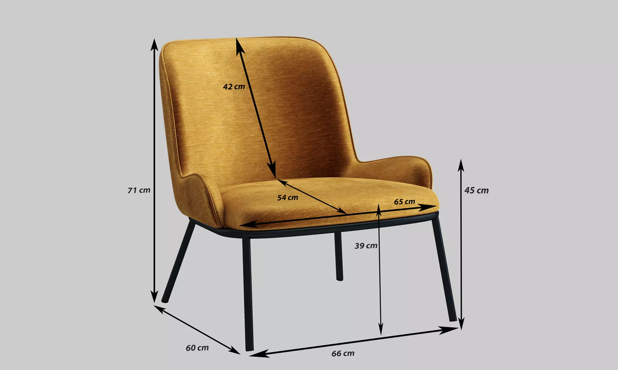 Fauteuil vintage "Edvin" en tissu de Doosense