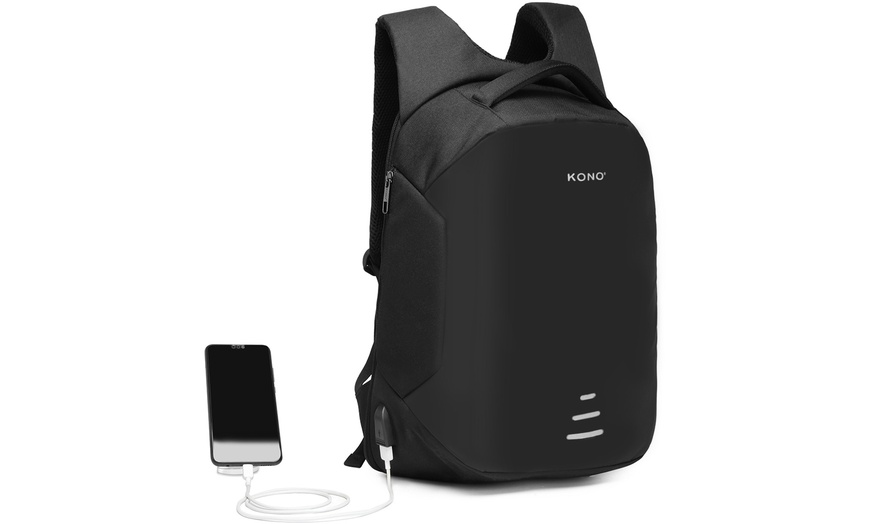 Image 2: 20L Reflective USB Backpack