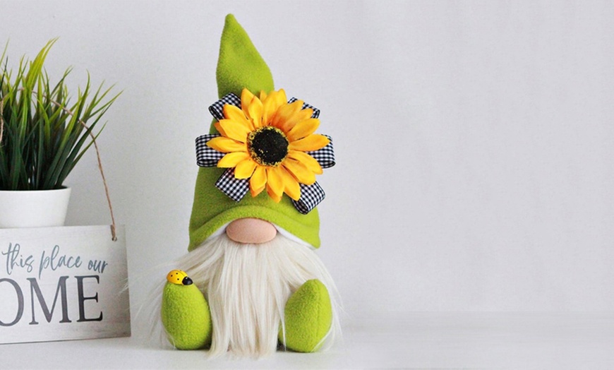 Image 6: Sunflower and Bee Faceless Gnome Decoration