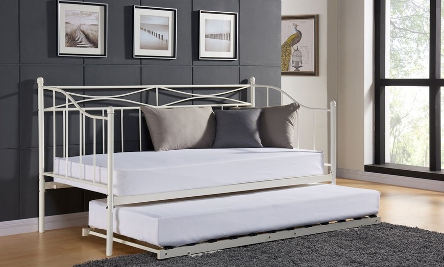 Image 6: Paris Metal Trundle for Day Bed