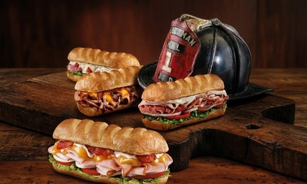 1 8'' Combo (Any Sub + Chips + Drink) - Firehouse Subs