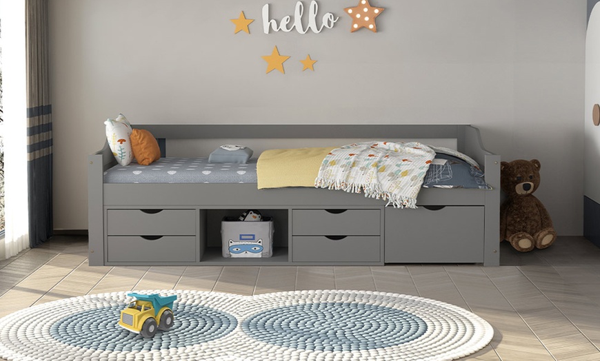 Image 10: Home Deluxe Kinderbett COSMOS mit Schubladen und Matratze