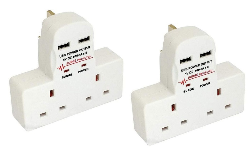 Image 3: One, Two or Four 2 Gang USB Multiway Adapters