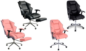 PU Leather Reclining Office Chair