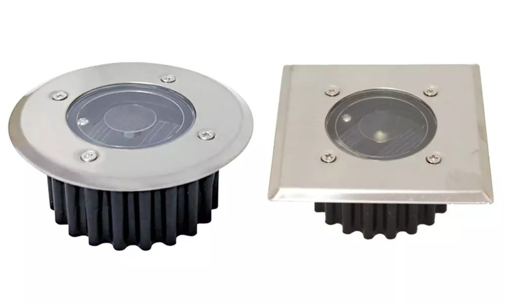 Grafner LED-Solar-Bodenleuchten, rund oder eckig im 2er-, 4er-, 6er- oder 8er-Set bis zu 10 Std. Leuchtdauer - Primary Image