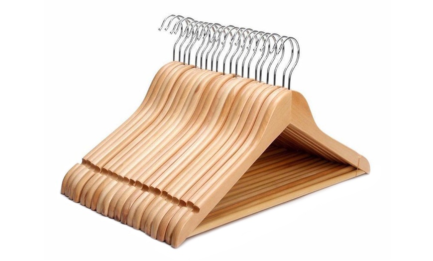 Image 2: Up to 100 Wooden Hangers