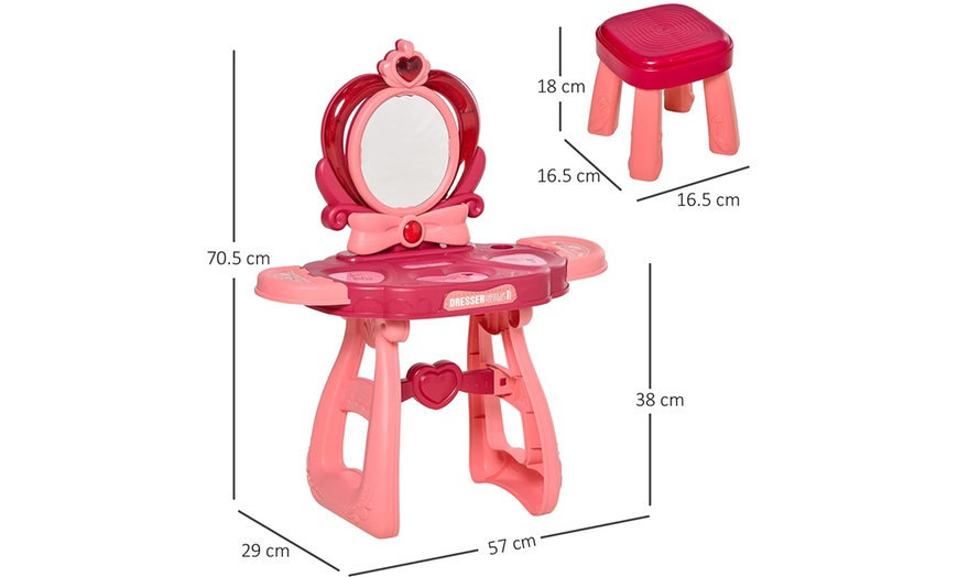 Image 14: Kids Pretend Play Vanity Table