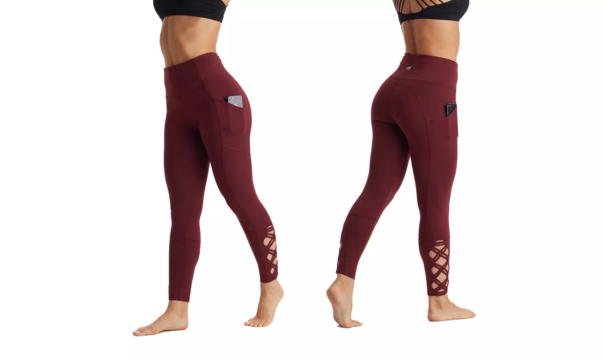 Marika Women's High Rise Tummy Control Leggings with 25'' Pocket. (Size 3X) - Primary Image