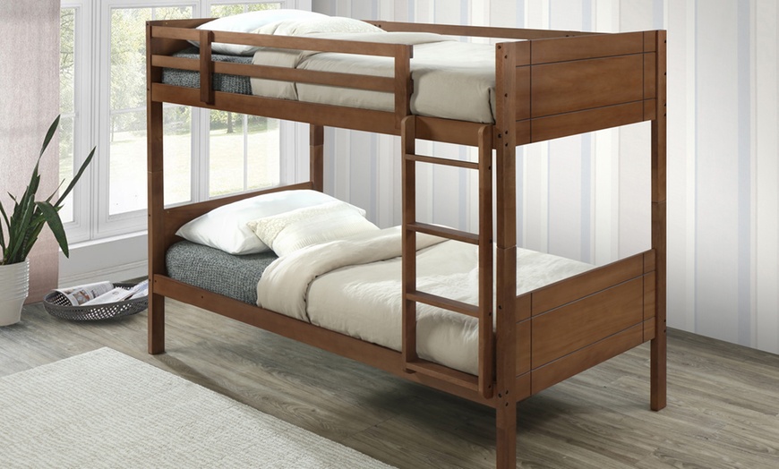 Soho Solid Rubberwood Twin-Sized Bunk Bed | Groupon