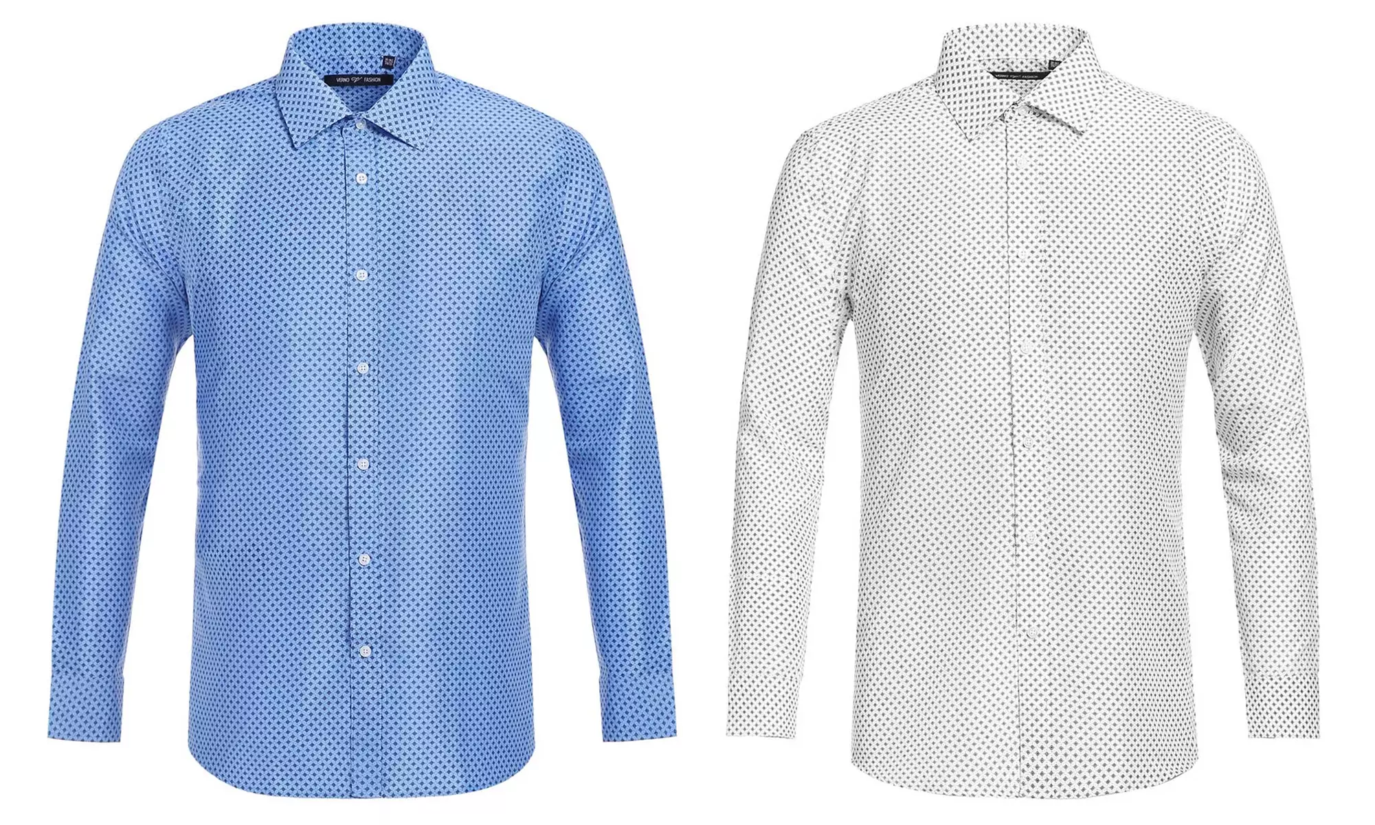 Verno Men's Slim-Fit Long-Sleeve Foulard Printed Dress Shirt - Primary Image