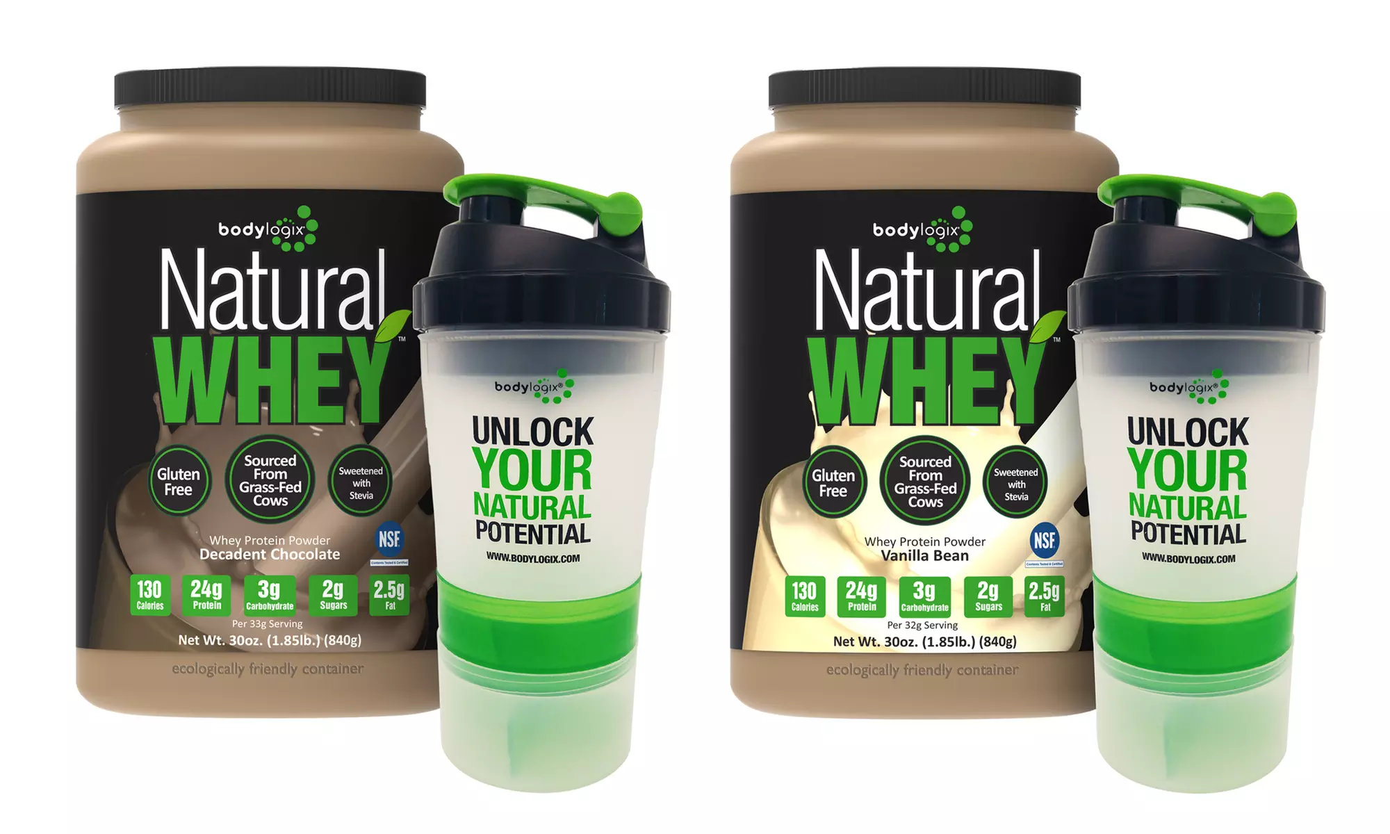 Bodylogix Whey Protein Powder with Bonus Shaker Cup (1.85lb.) - Primary Image