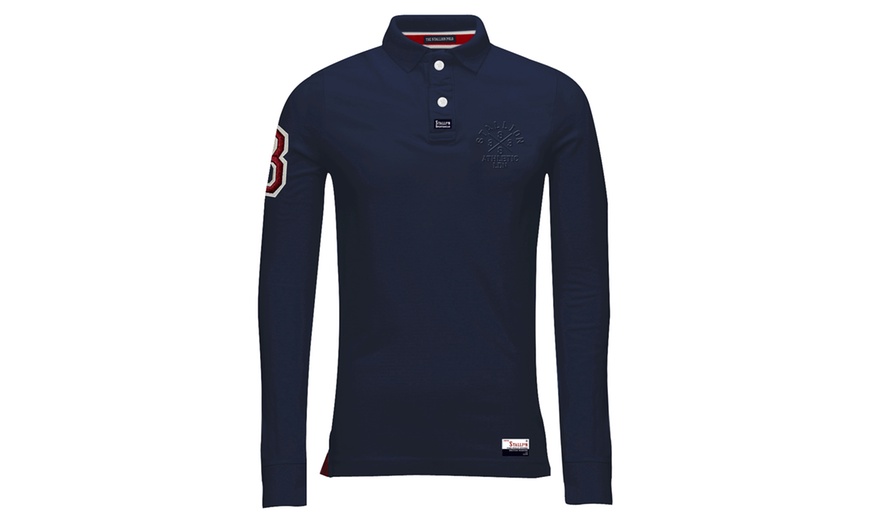 Image 8: Stallion Long Sleeve Polo Shirt