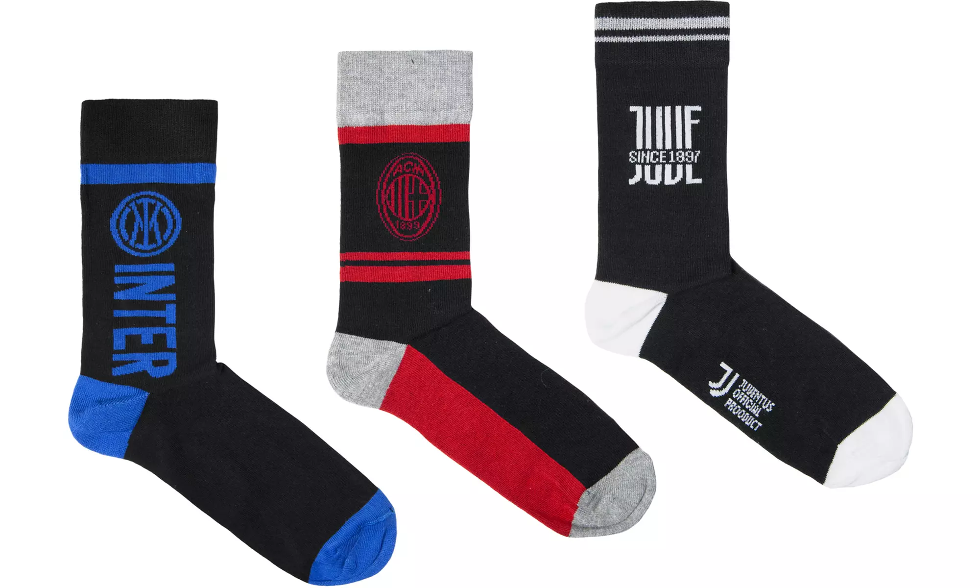 Pack di 4 paia di calze corte Squadre di Calcio